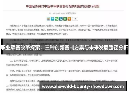 职业联赛改革探索:三种创新赛制方案与未来发展路径分析 职业联赛改革探索:三种创新赛制方案与未来发展路径分析